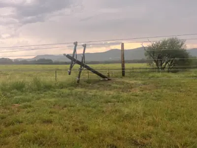 Storm winds snap power poles in Concan, Leakey areas