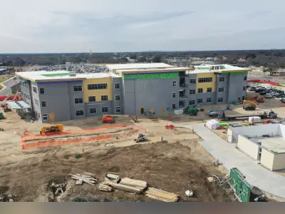 UMH’s new building 65 percent complete