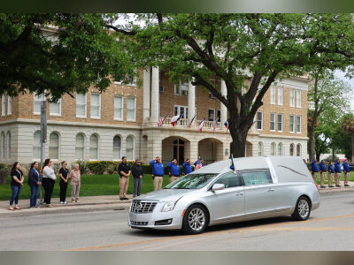 Judge Mitchell’s funeral procession