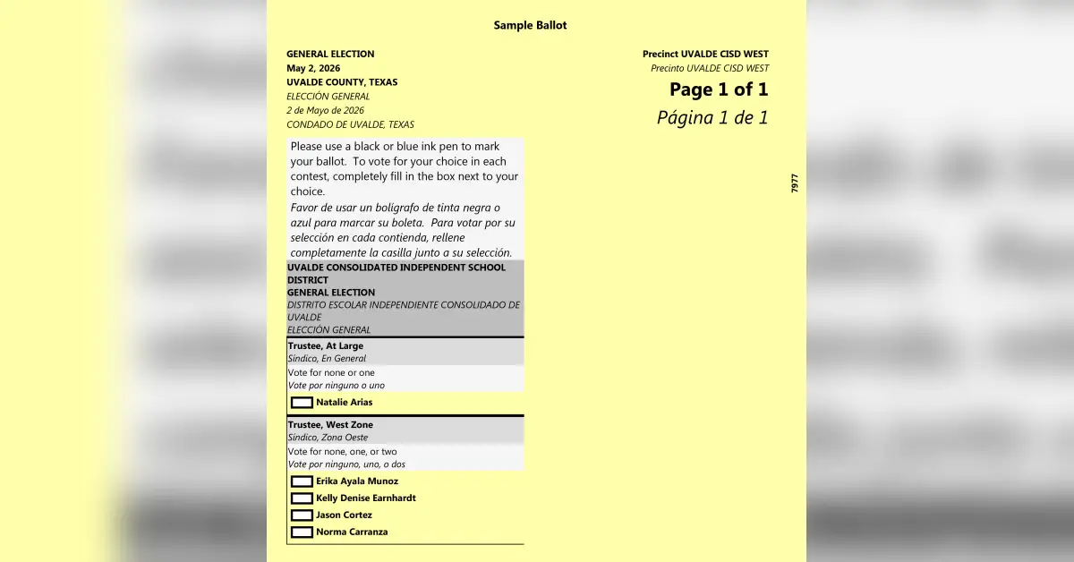 Batesville man given incorrect ballot in UCISD board election