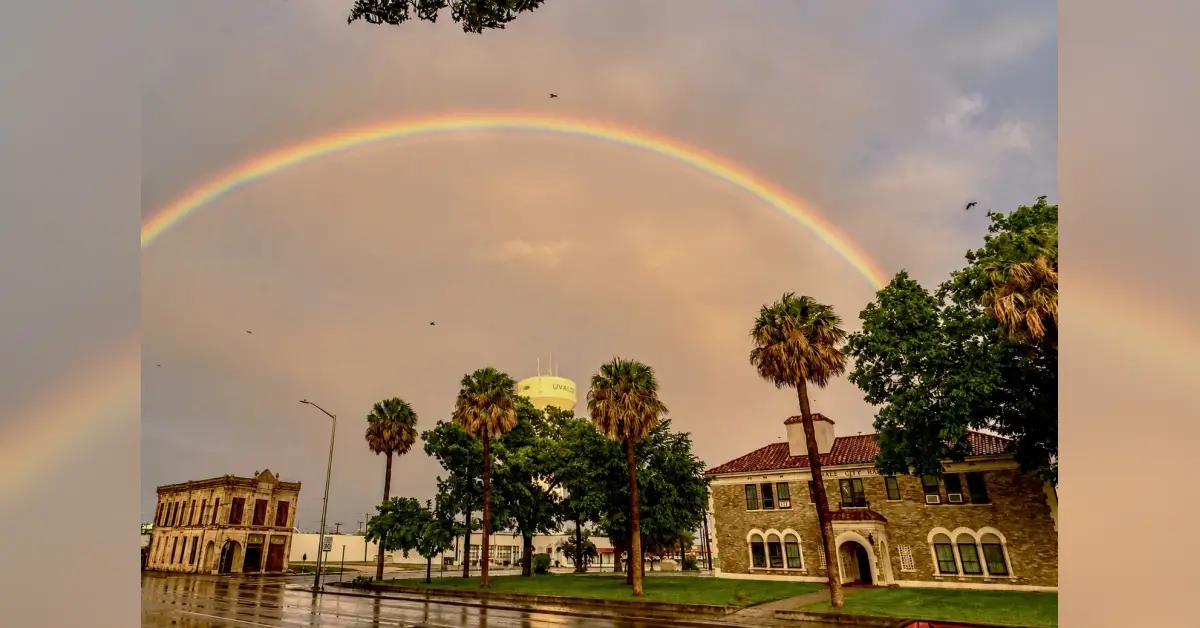 Rainbows, power outages accompany storm